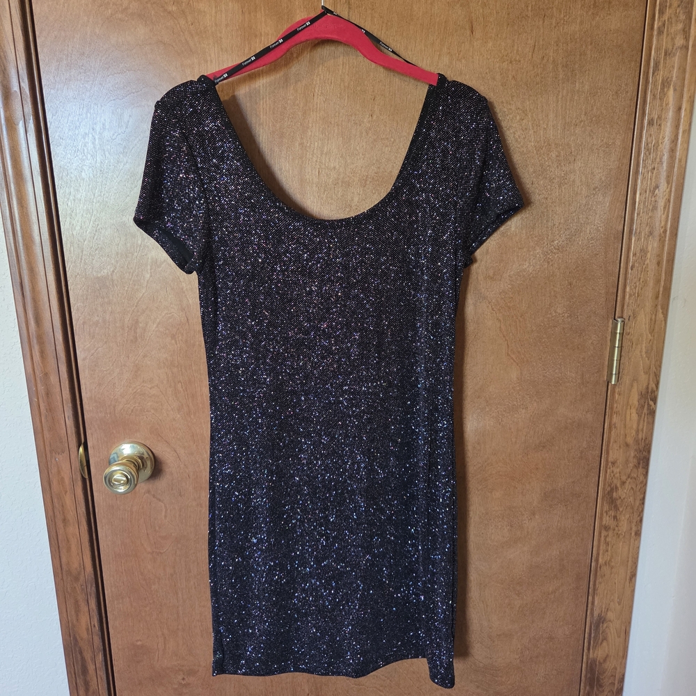 Forever 21 Black Sparkle Mini Dress